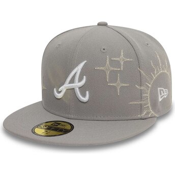 Casquette plate grise ajustée 59FIFTY Zodiac Atlanta...