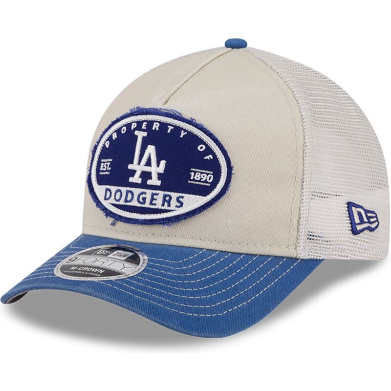 epci-curbata-papagal-snapback-9forty-m-crown-a-frame-fray-de-los-angeles-dodgers-mlb-de-new-era