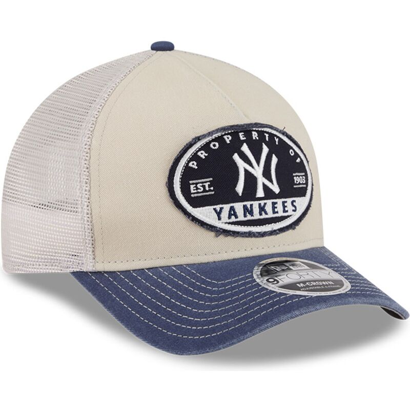 epci-curbata-papagal-snapback-9forty-m-crown-a-frame-fray-de-new-york-yankees-mlb-de-new-era