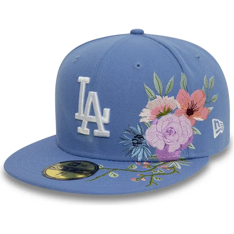 epci-plata-albastru-fitted-59fifty-floral-de-los-angeles-dodgers-mlb-de-new-era