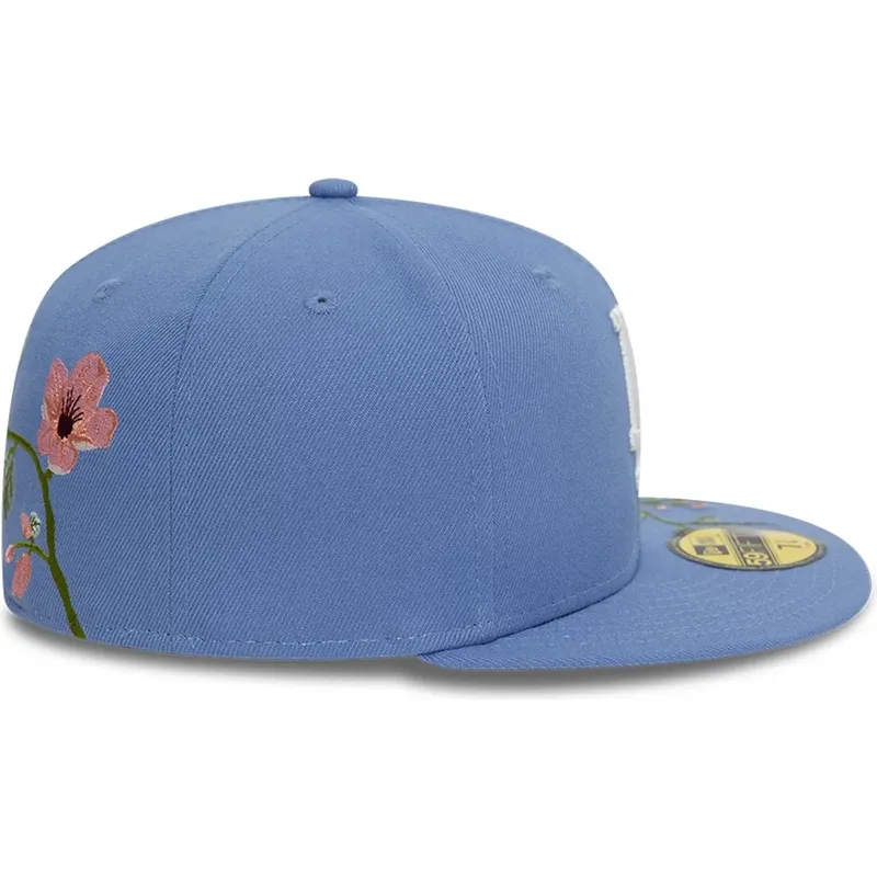cap-plata-blue-ajustada-59fifty-floral-de-los-angeles-dodgers-mlb-de-new-era