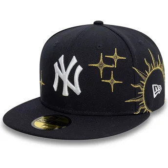 Șepci plată bleumarin fitted 59FIFTY Zodiac de New York Yankees MLB de New Era