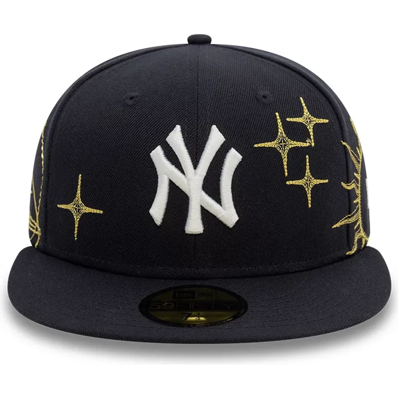 casquette-plate-bleue-marine-ajustee-59fifty-zodiac-new-york-yankees-mlb-new-era