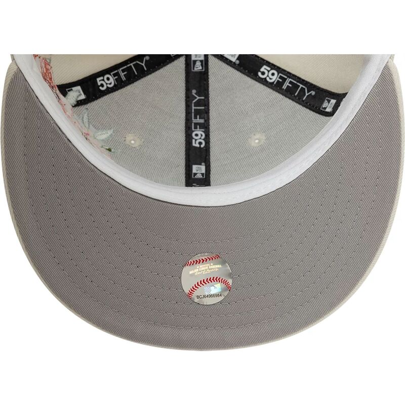 new-era-flat-brim-59fifty-floral-new-york-yankees-mlb-beige-fitted-cap new-era-flat-brim-59fifty-floral-new-york-yankees-mlb-beige-fitted-cap