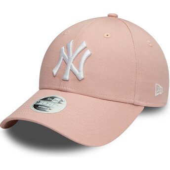 Șepci curbată roz reglabilă 9FORTY Colour Essential de New York Yankees MLB de New Era