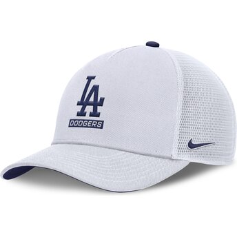 Șepci curbată alb snapback Primetime Dri-Fit Rise Structured de Los Angeles Dodgers MLB de Nike