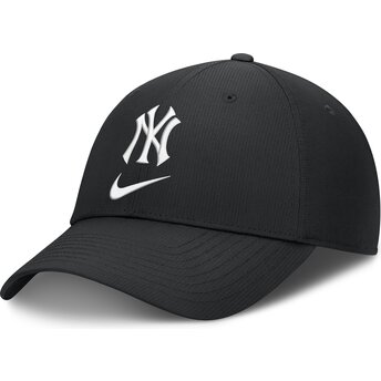 Casquette courbée noire ajustable Primetime Club Structured UV Poly Ripstop New York Yankees MLB Nike