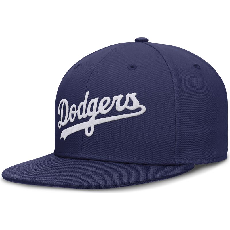 casquette-plate-bleue-ajustee-dri-fit-true-structured-round-bill-los-angeles-dodgers-mlb-nike