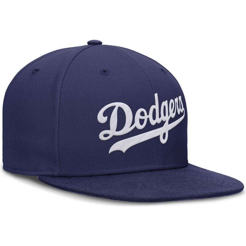 casquette-plate-bleue-ajustee-dri-fit-true-structured-round-bill-los-angeles-dodgers-mlb-nike