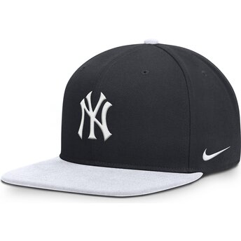 Nike Flat Brim Dri-Fit Pro Structured Square Bill New York Yankees MLB Navy Blue and White Snapback Cap