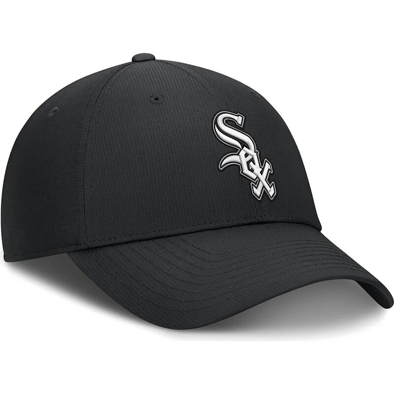 nike-curved-brim-club-structured-uv-poly-ripstop-chicago-white-sox-mlb-black-adjustable-cap