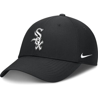 Casquette courbée noire ajustable Club Structured UV Poly Ripstop Chicago White Sox MLB Nike