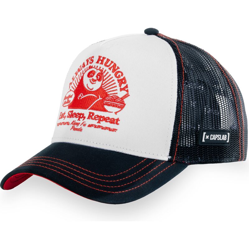 casquette-trucker-blanche-et-noire-po-always-hungry-kfp-takb-kung-fu-panda-capslab casquette-trucker-blanche-et-noire-po-always-hungry-kfp-takb-kung-fu-panda-capslab