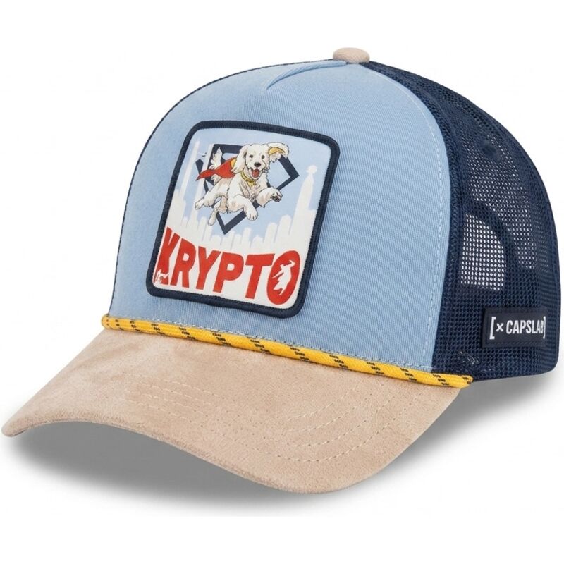 casquette-trucker-bleue-et-beige-krypto-dc12-pctkrypb-dc-comics-capslab casquette-trucker-bleue-et-beige-krypto-dc12-pctkrypb-dc-comics-capslab