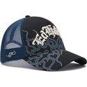 epci-curbata-negru-snapback-flaming-de-ed-hardy