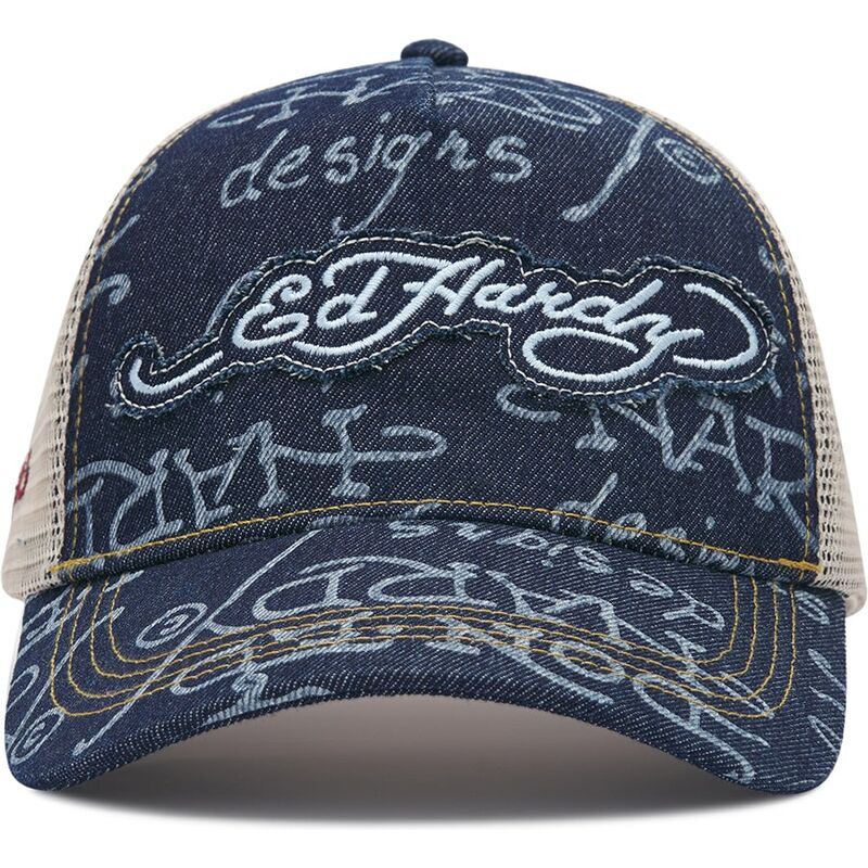 epci-curbata-bleumarin-snapback-don-denim-de-ed-hardy