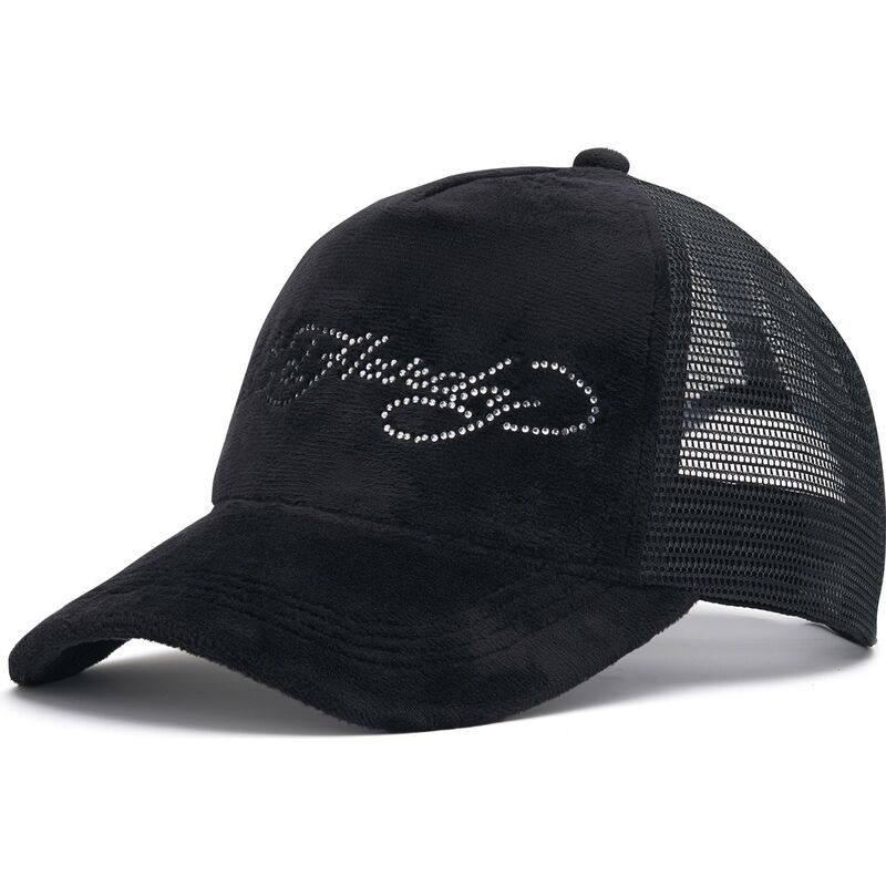 epci-curbata-negru-snapback-core-silver-diamante-velour-de-ed-hardy