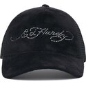 epci-curbata-negru-snapback-core-silver-diamante-velour-de-ed-hardy