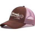 epci-curbata-maro-snapback-rosa-skull-and-roses-de-ed-hardy
