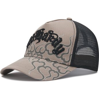Șepci curbată gri snapback Flaming de Ed Hardy