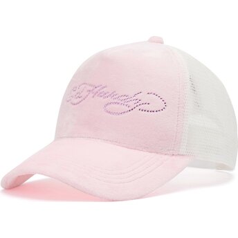 Șepci curbată roz snapback Diamante Velour de Ed Hardy