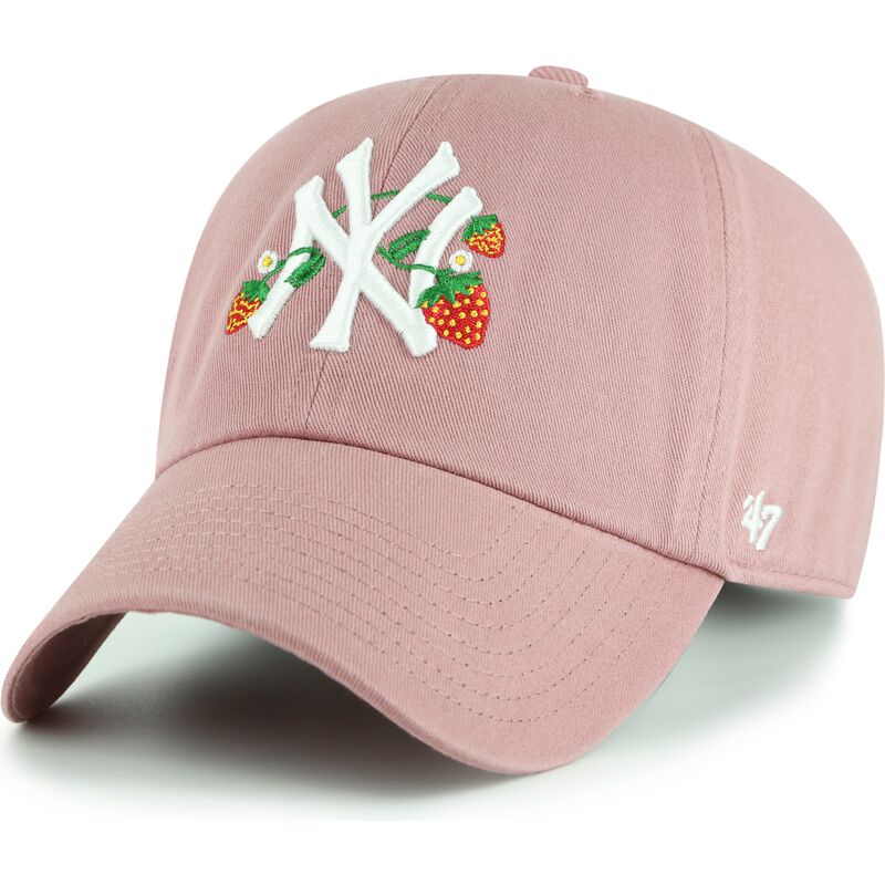 epci-curbata-roz-reglabila-pentru-copii-clean-up-icon-alt-strawberry-de-new-york-yankees-mlb-de-47-brand