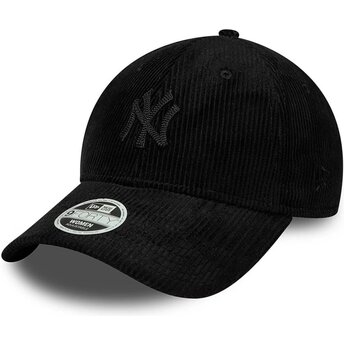 Șepci curbată negru reglabilă 9FORTY Cord de New York Yankees MLB de New Era