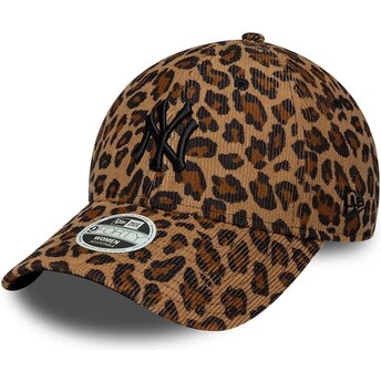 Șepci curbată leopard reglabilă 9FORTY Leopard Cord de New York Yankees MLB de New Era