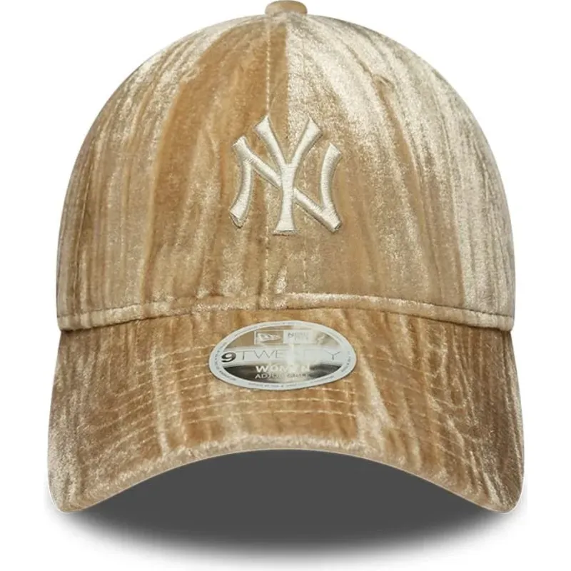 epci-curbata-bej-reglabila-9twenty-velour-de-new-york-yankees-mlb-de-new-era