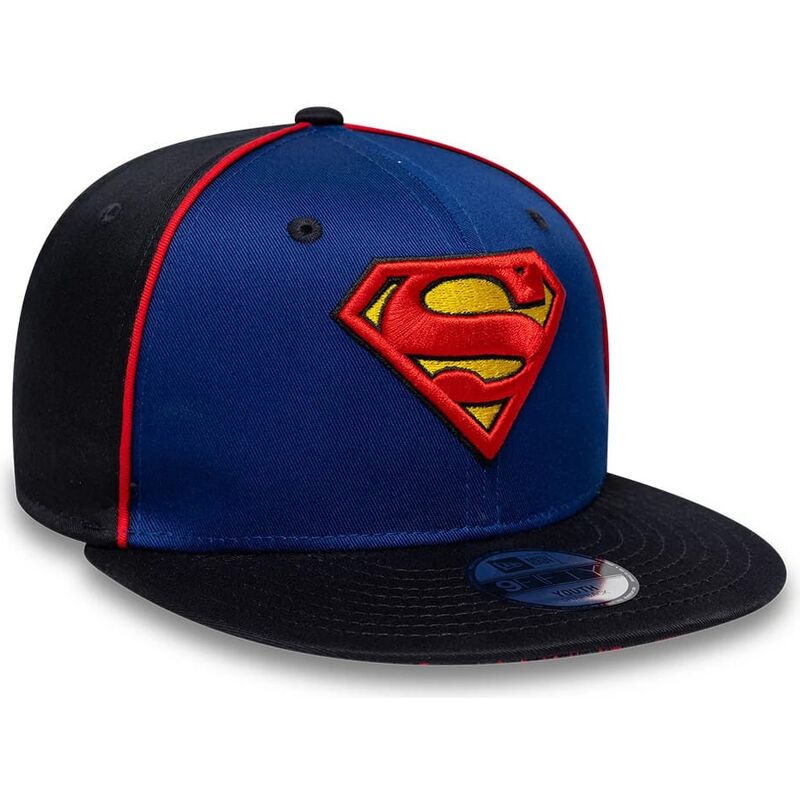 epci-plata-albastru-snapback-pentru-copii-9fifty-piping-de-superman-dc-comics-de-new-era