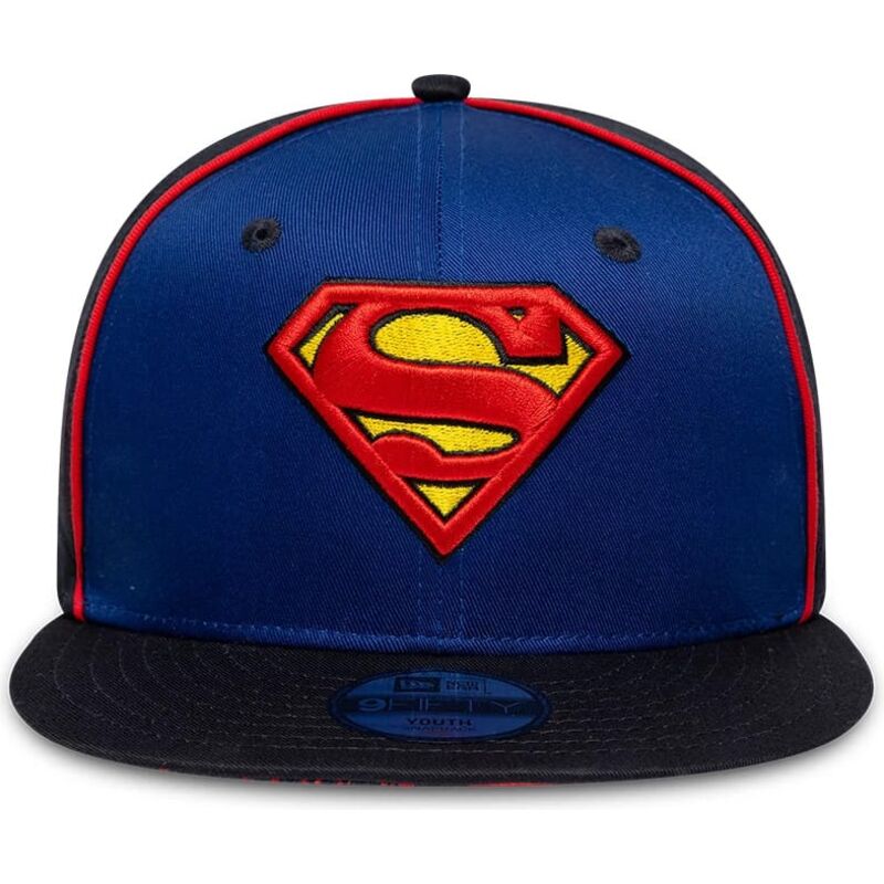 epci-plata-albastru-snapback-pentru-copii-9fifty-piping-de-superman-dc-comics-de-new-era