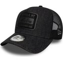 epci-curbata-negru-snapback-a-frame-patch-denim-de-new-era