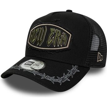 Șepci curbată negru snapback E Frame Distressed Patch de New Era