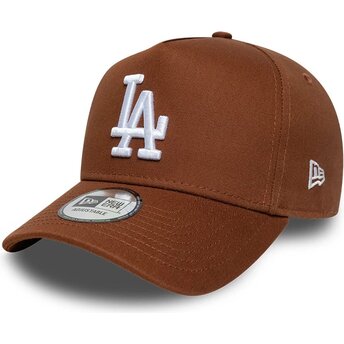 Șepci curbată maro snapback E Frame League Essential de Los Angeles Dodgers MLB de New Era