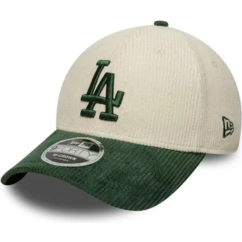 Șepci curbată bej snapback 9FORTY M-Crown Cord de Los Angeles Dodgers MLB de New Era