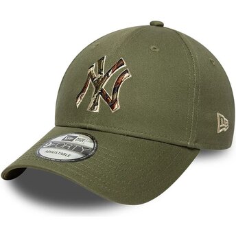 Șepci curbată verzișor reglabilă 9FORTY Outline Camo de New York Yankees MLB de New Era