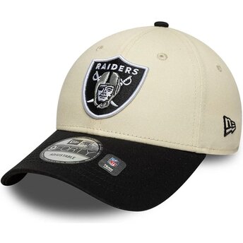 Șepci curbată bej reglabilă 9FORTY Colour Block de Las Vegas Raiders NFL de New Era