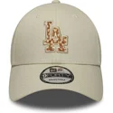 epci-curbata-bej-reglabila-9forty-faux-pony-infill-de-los-angeles-dodgers-mlb-de-new-era