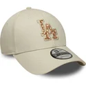 epci-curbata-bej-reglabila-9forty-faux-pony-infill-de-los-angeles-dodgers-mlb-de-new-era