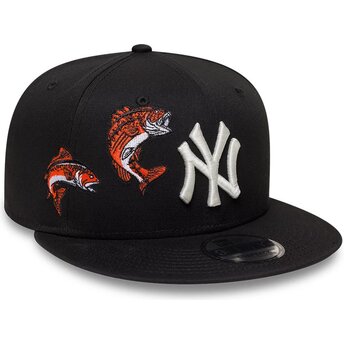 Șepci plată negru snapback 9FIFTY Outdoor Icon de New York Yankees MLB de New Era
