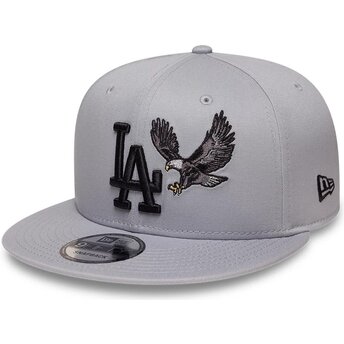 Șepci plată gri snapback 9FIFTY Outdoor Icon de Los Angeles Dodgers MLB de New Era
