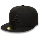 epci-plata-negru-fitted-59fifty-de-atlanta-braves-mlb-de-new-era