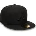 epci-plata-negru-fitted-59fifty-de-atlanta-braves-mlb-de-new-era