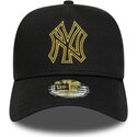 epci-curbata-negru-snapback-dorado-e-frame-metallic-outline-de-new-york-yankees-mlb-de-new-era