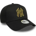 epci-curbata-negru-snapback-dorado-e-frame-metallic-outline-de-new-york-yankees-mlb-de-new-era