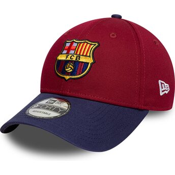 Șepci curbată roșu reglabilă 9FORTY Contrast de FC Barcelona LALIGA de New Era