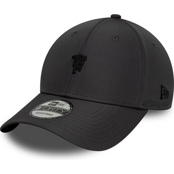 Șepci curbată gri reglabilă 9FORTY Metal de Manchester United Football Club Premier League de New Era