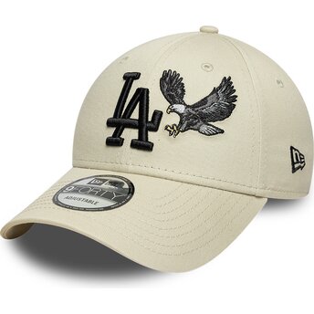 Șepci curbată bej reglabilă 9FORTY Outdoor Icon de Los Angeles Dodgers MLB de New Era