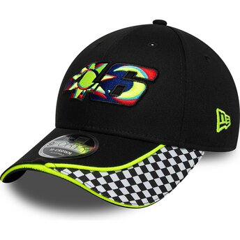 Șepci curbată negru reglabilă 9FORTY M-Crown Check de Valentino Rossi VR46 MotoGP de New Era