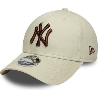 Șepci curbată bej snapback 9FORTY M-Crown de New York Yankees MLB de New Era